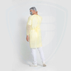 Meilleure robe d'isolation jetable jaune résistante à l'eau avec manchette élastique