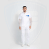 Vêtements de protection non tissés en polypropylène respirant pour combinaison jetable blanc