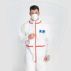 Vêtements de protection jetables microporeux Type5/6 de sécurité résistante aux produits chimiques imperméables